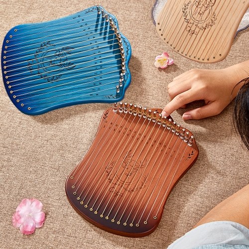 

17 String Lyre Harp Portable Solid Beech Wood Harp