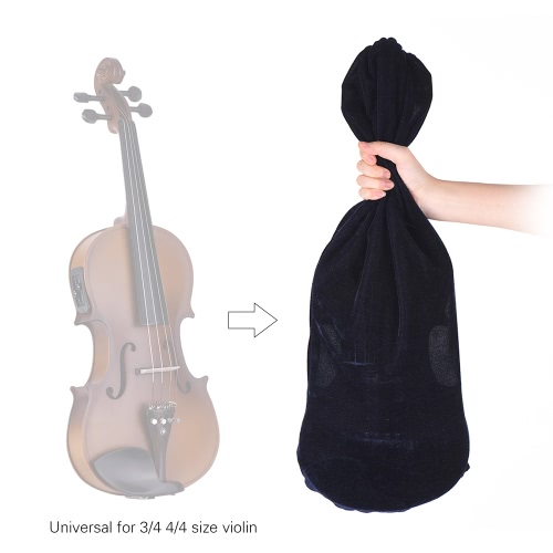 

High Quality Satin Fabric Bag Blanket for 3/4 4/4 Full Size Violin Fiddle Elegant Burgundy