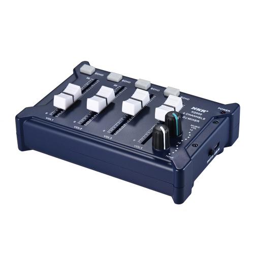 

Professional Mini Pocket 4-Channel mono Stereo Audio DJ Sound Mixer USB Powered BT Connecting Mobile Phone Orange