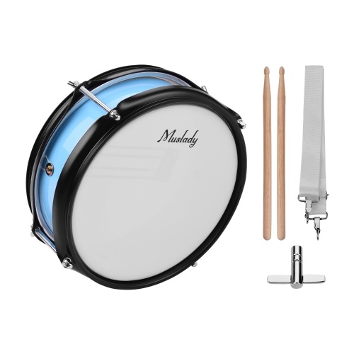 Muslady 8inch Snare Drum Head with Drumsticks Shoulder Strap Drum Key for Student Band