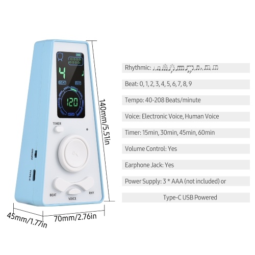 

Electronic Digital Metronome with Timer Universal Electronic Metronome