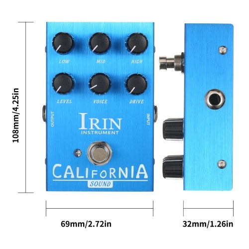 IRIN Mini Guitar Effect Pedal VOX AC30 Speaker Simulator Cabinet Simulator Guitar Effector Pedal  - AC Tone Sound (Blue) 