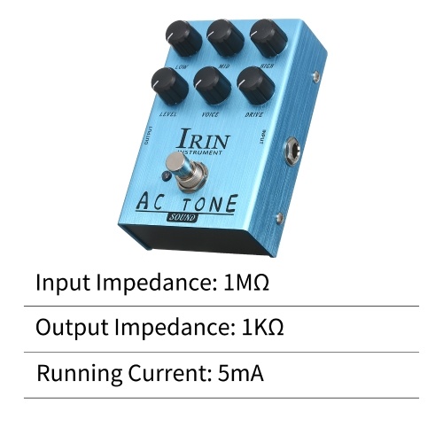 IRIN Mini Guitar Effect Pedal VOX AC30 Speaker Simulator Cabinet Simulator Guitar Effector Pedal - California Sound (Light Blue) 