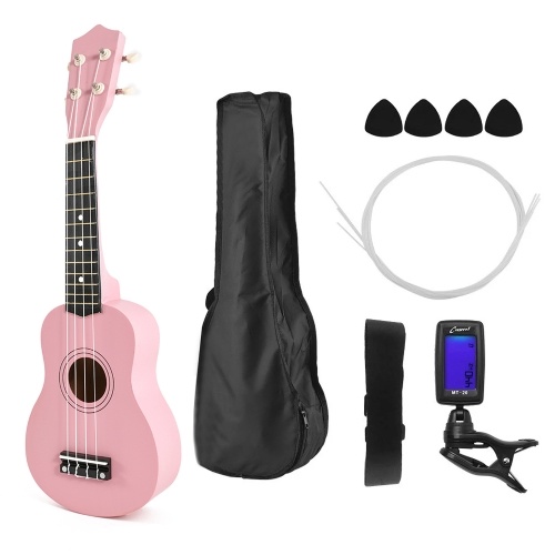 

21 inch Kids Wooden UKulele 4-String Portable Guitar Instrument