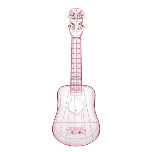 

21-inch Transparent Ukulele for Students Adults Beginners Integrated Molding Portable Carbon String Ukelele Instrument Musical Gifts, with Spare Strings/ Cleaning Cloth/ Pick