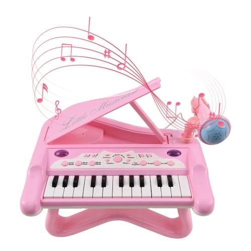 

DJ201 25-Key Electronic Keyboard: Mini Musical Instrument with Rotatable Microphone