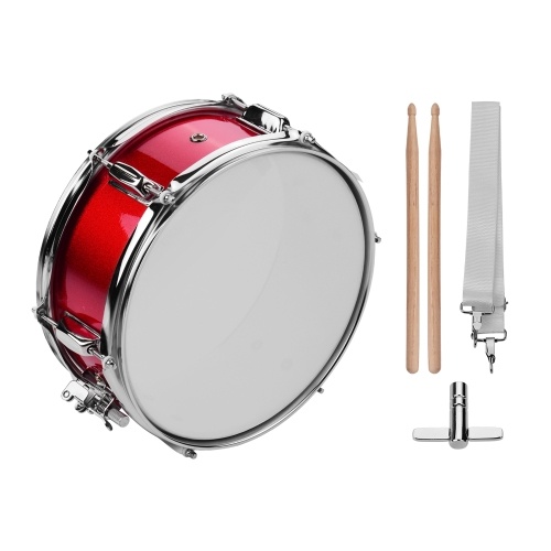 

Muslady 12inch Snare Drum Head with Drumsticks Shoulder Strap Drum Key for Student Band