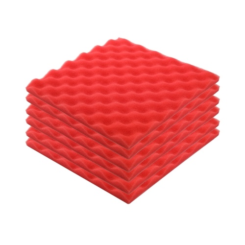 6pcs Recording Soundproof Foam Video Room Sound Noise Insulation Sponge Wall Deadening