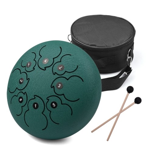 

8 inch 8 Tone Steel Tongue Drum F Key Percussion Instrument Hand Pan Drum