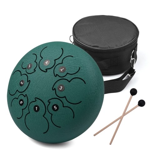 8 inch 8 Tone Steel Tongue Drum F Key Percussion Instrument Hand Pan Drum