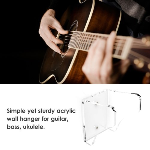 

Wall Mounted Guitar Hanger Solid Acrylic Guitar Bracket Hanger Wall Hook Holder Stand for Acoustic Electric Guitar Bass Ukulele