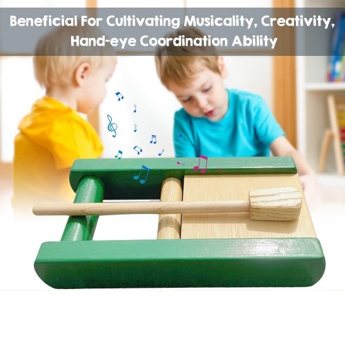 

Musical Washboard Solid Wood Percussion Instrument Educational Wooden Musical Instrument with Percussion Tool (Wooden Stick)