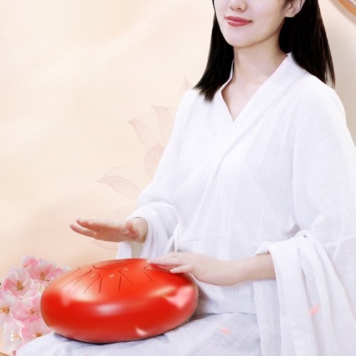 6 Inch Steel Tongue Drum 11 Notes Handpan Drum with Drum Mallet Finger Picks 