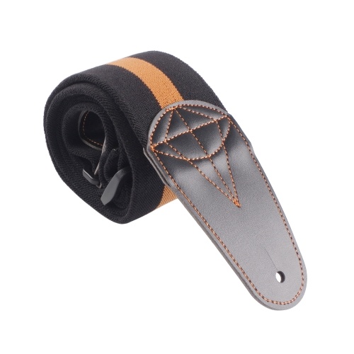 RHS-31 Guitar Strap Elastic Cotton Microfiber Leather Straps Acoustic Guitar Accessories for Bass Electric Guitars 