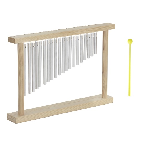 

20-Tone Table Top Bar Chimes 20 Bars Single-row Musical Percussion Instrument With Wood Stand Stick