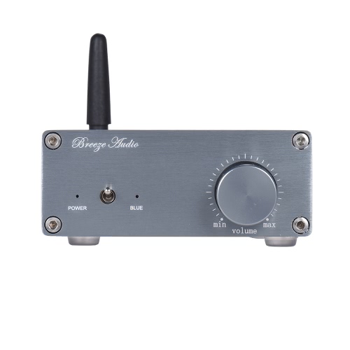 

BT 4.0 Mini HiFi 2.0 Stereo Digital Audio Power Amplifier Amp Dual Channel Output 50W *2 Aluminum Alloy 10m Transmission Range with Power Adapter