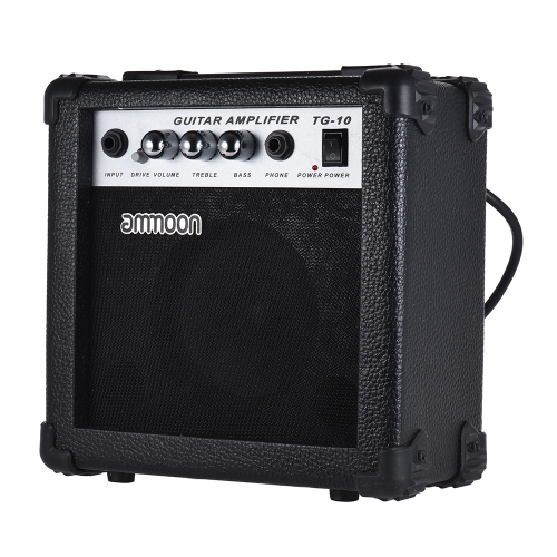 

ammoon Portable 10 Watt Guitar Amp Amplifier 5 Inch Speaker for Acoustic/ Electric Guitar Ukulele High-Sensitivity Volume Tone Con