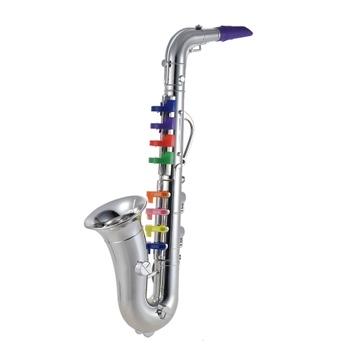 Saxofón Sax Toy Musical Instrument Gift con 8 teclas de colores para niños niños