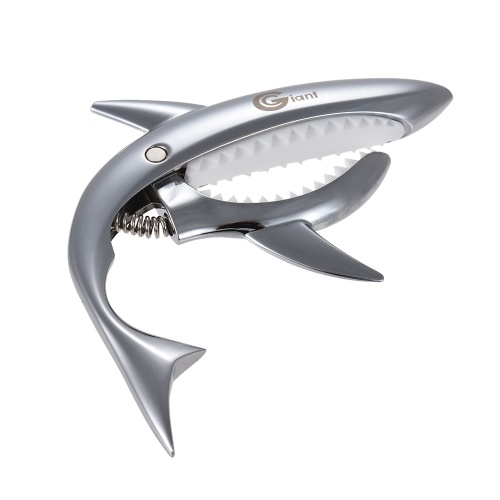 

Clip-on Shark Guitar Capo Clamp Zinc Alloy Silicon Pad for Acoustic Electric Guitars Bass Ukulele