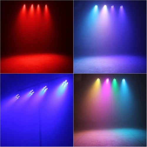 

LED Stage Light Lamp RGB PAR Lights 18pcs LEDs 18W Sound-activated Auto DMX512 Disco Light for DJ Party Wedding Club Pub KTV, Pack of 2 Lights