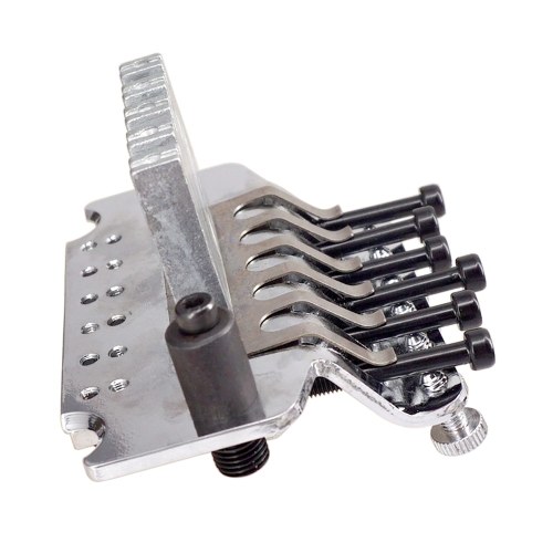 6 String Double Roll Tailpiece Saddle Tremolo Bridge System for Electric Guitar Replacement 