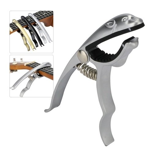 

Clip-on Guitar Capo Clamp Zinc Alloy Silicon Pad with Bridge Pin Puller