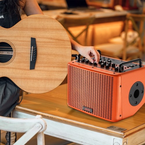 40W Acoustic Guitar Speaker Rechargeable Portable Electric Guitar Amp 