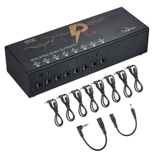 

Caline P6 8 Isolated DC 9V Output Guitar Effect Power Supply Station with Short Circuit Protection