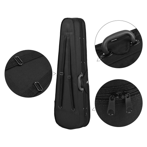 

Professional 1/8 Violin Triangle Shape Case Box Hard & Super Light with Shoulder Straps Gray