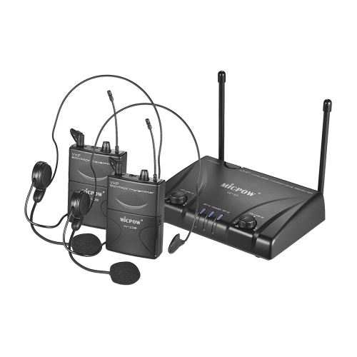 MICPOW W-10 VHF Sistema de microfone sem fio de microfone sem fio para reunião de negócios Ensino de sala de aula de fala pública