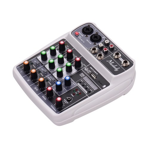 Muslady AI-4 Compact Sound Card Mixing Console Digital Audio Mixer