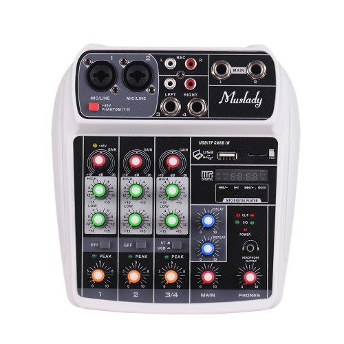 

Muslady AI-4 Compact Sound Card Mixing Console Digital Audio Mixer