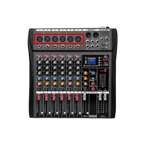 Piccolo mixer Bluetooth a 6 canali con effetto riverbero Home Karaoke Usb Live Stage Karaoke Performance