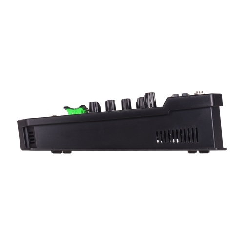 Muslady T6 Console di missaggio per scheda audio portatile a 6 canali Mixer audio 16 DSP integrati 48V Alimentazione phantom Supporta connessione BT Lettore MP3 Funzione di registrazione Alimentatore 5 V per rete DJ Trasmissione live Karaoke