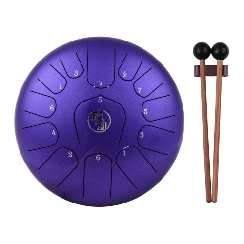 

11 Inch Steel Tongue Drum 13-Notes C-Key Percussion Instrument