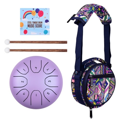 ammoon Steel Tongue Drum Tank Drum Percussion Instrument