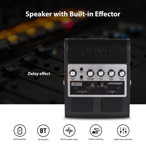 JOYO JAM BUDDY Electric Guitar Speaker - Dual Channel Design, Long Battery Life, Compact & Convenient 