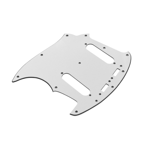 

3 Ply PVC Electric Guitar Pickguard with 2 Single Coil Pickup Hole for Fender Mustang MG69 Guitar Replacement Part Black