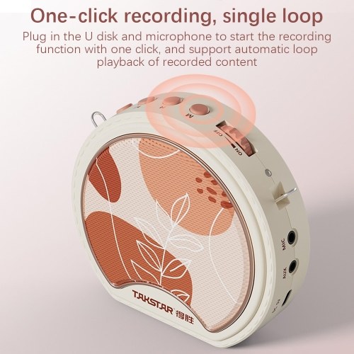 TAKSTAR E20 Portable Voice Amplifier Wired Ear-mounted Microphone Shoulder Strap 