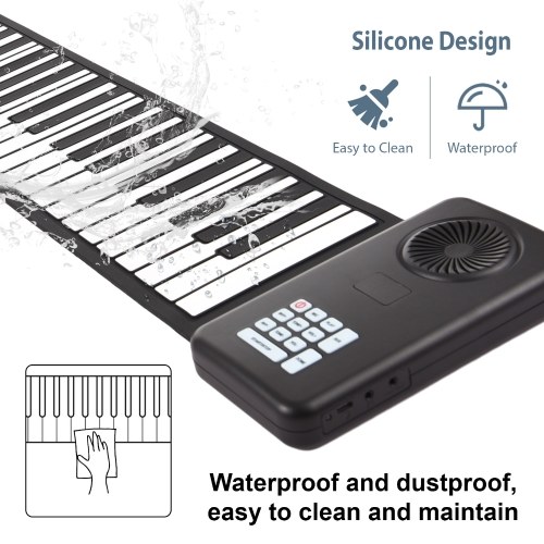 88 Key Portable Piano Handroll Electronic Piano 