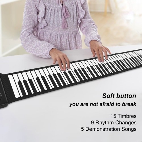 88 Key Portable Piano Handroll Electronic Piano 