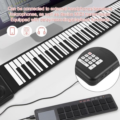 88 Key Portable Piano Handroll Electronic Piano 