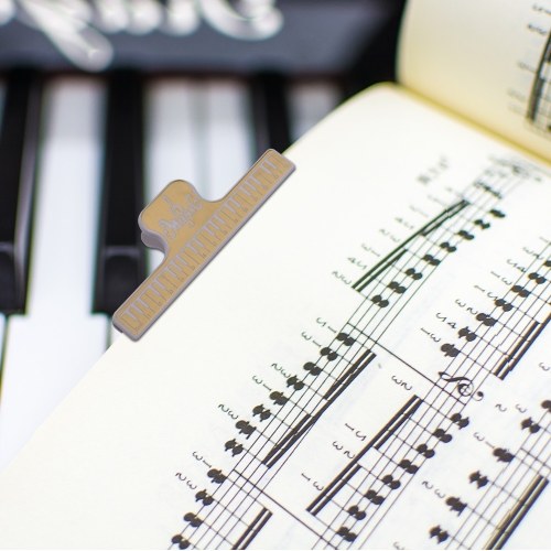 

Music Clip Book Page Clip Piano Page Holder Yellow Bookmarks Accessories 4 Pack