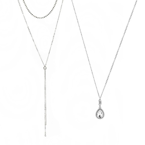 

Fashion Multi-layer Pendant Clavicle Chain Long Necklace Different Lengths Jewelry Set for Women