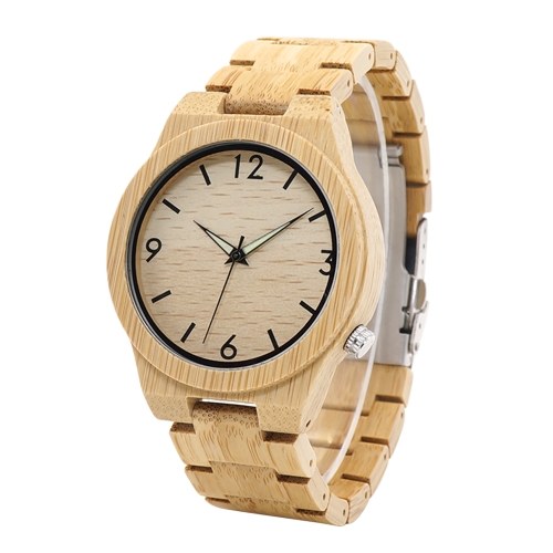 BOBO BIRD Reloj de madera para hombre Relojes de cuarzo Reloj de pulsera deportivo informal ligero con caja de regalo