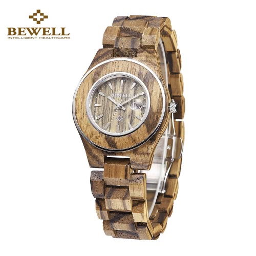 

BEWELL Romantic His and Hers Light Weight Analog Quartz Couple Wood Watch