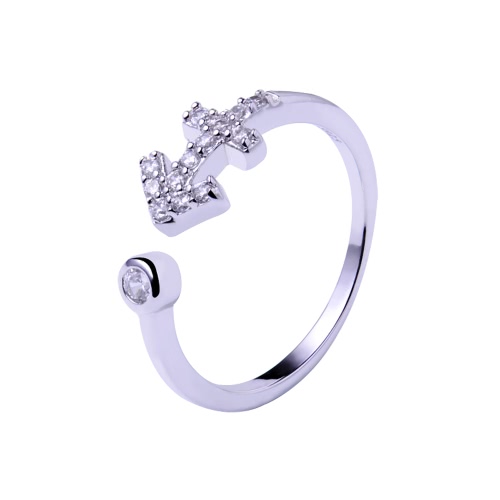 Fashion 925 Sterling Silver 12 Star Constellation Adjustable Open Women‘s’ Ring