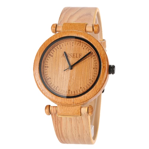 

Anself Natural Bamboo Wooden 3ATM Water Resistant Wristwatch