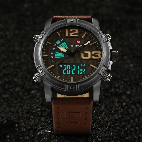 NAVIFORCE NF9095M reloj de los deportes de los hombres de la exhibición dual