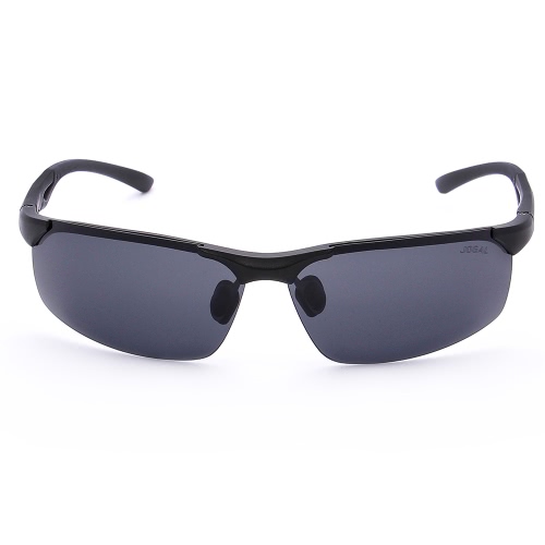 JOGAL Óculos de sol de luxo UV400 Óculos de sol polarizados Homem de condução Homem Moda masculina Frameless Leve Legumes de alumínio magnéticos de alumínio retro